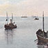 oil painting from photo - bgrimsby harbour old poster